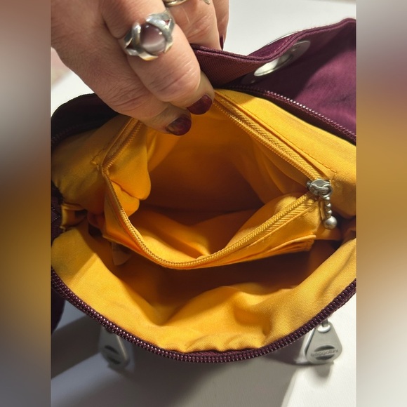 Baggalini Tokoyo Mini Wine Cross Over Nylon Canvas Purse - Picture 8 of 15